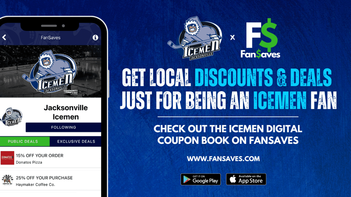 Jacksonville Icemen Partner with FanSaves to Offer Fans Digital Coupon Book