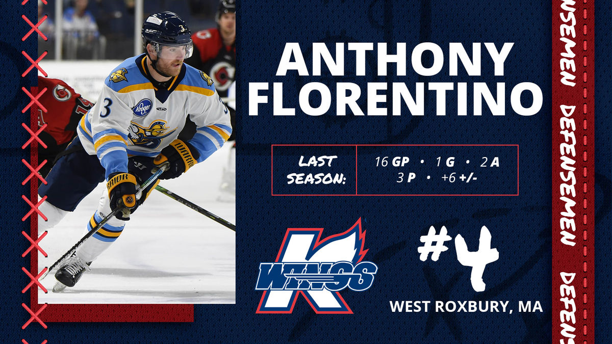 K-WINGS SIGN DEFENSEMAN ANTHONY FLORENTINO, TOMMY STANG SIGNED TO PTO