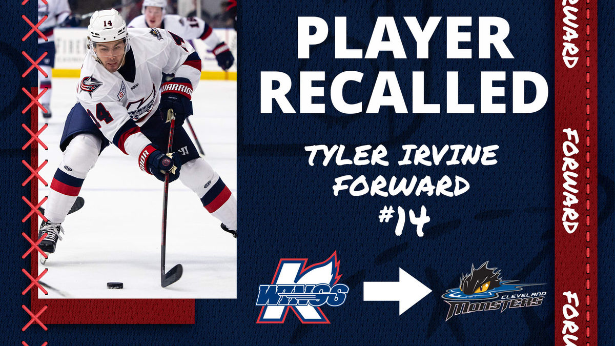 FORWARD TYLER IRVINE RECALLED BY CLEVELAND MONSTERS