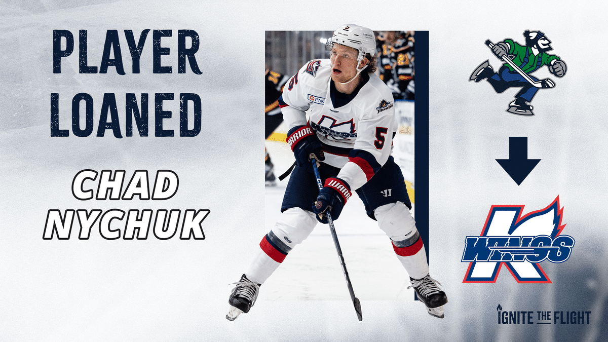 K-WINGS RECEIVE ALL-STAR DEFENSEMAN CHAD NYCHUK FROM CANUCKS (AHL)