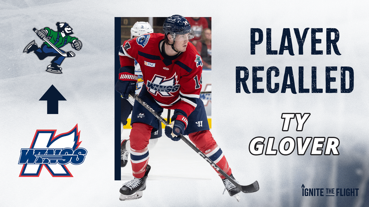 K-WINGS TY GLOVER RECALLED FROM LOAN,  REASSIGNED TO ABBOTSFORD (AHL)
