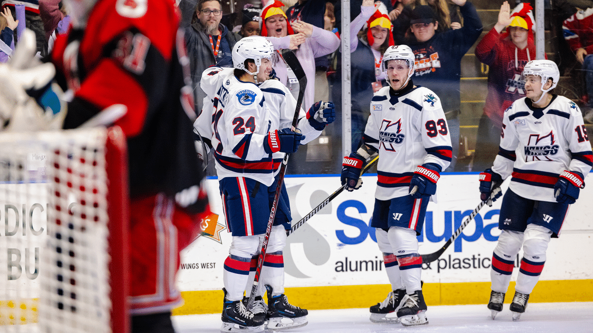 K-WINGS BLANK CYCLONES ON LAVENDER ICE, TAYLOR NOTCHES 500TH FRANCHISE POINT