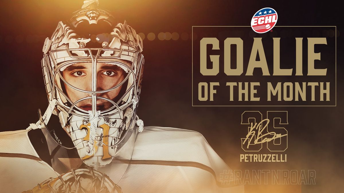 KEITH PETRUZZELLI NAMED ECHL GOALIE OF THE MONTH