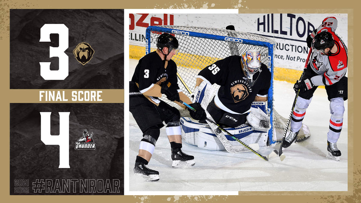 RECAP | GROWLERS DOWNED 4-3 BY THUNDER