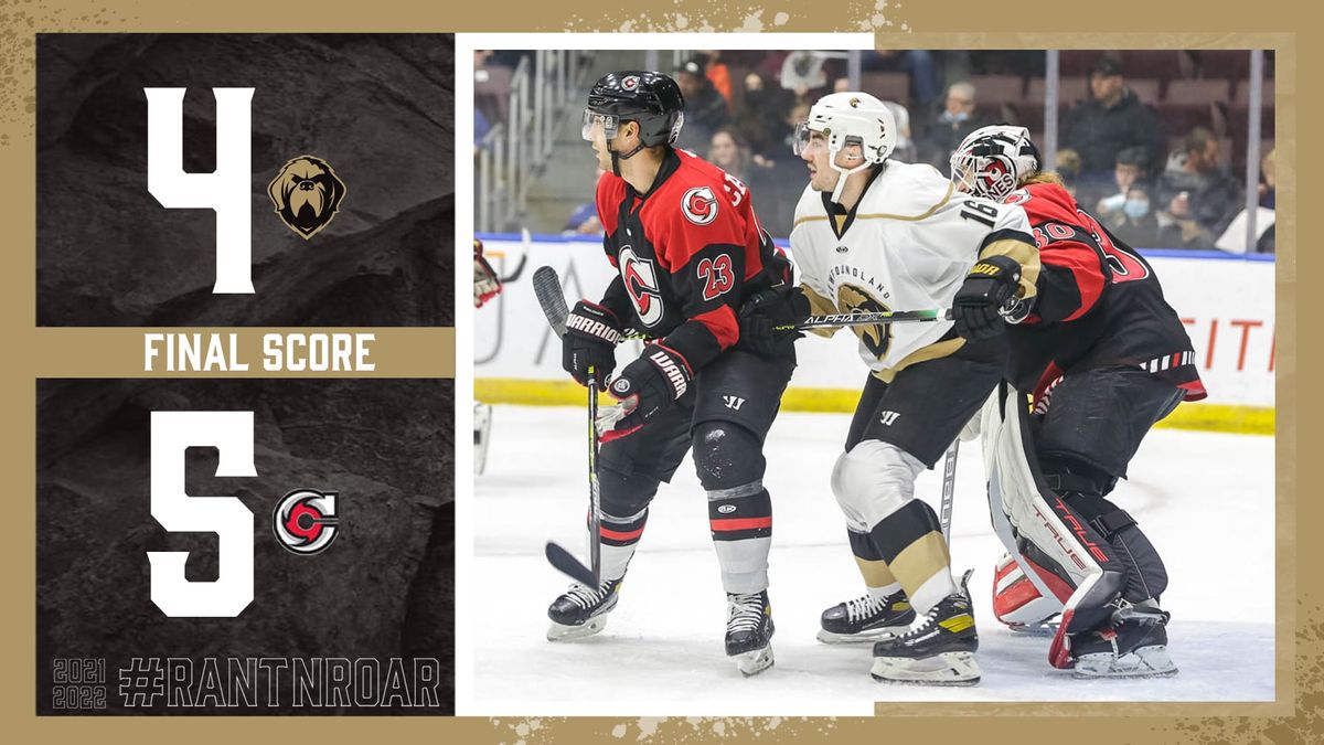 RECAP | GROWLERS EDGED OUT BY CYCLONES 5-4