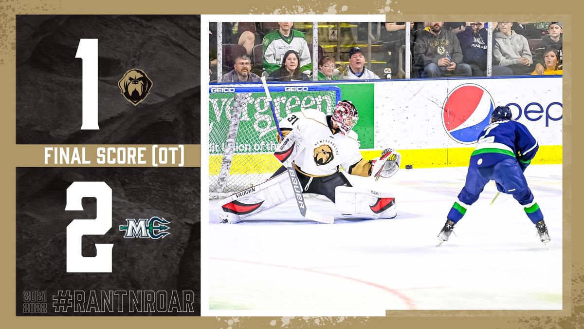RECAP | GROWLERS BESTED 2-1 IN OT BY MARINERS