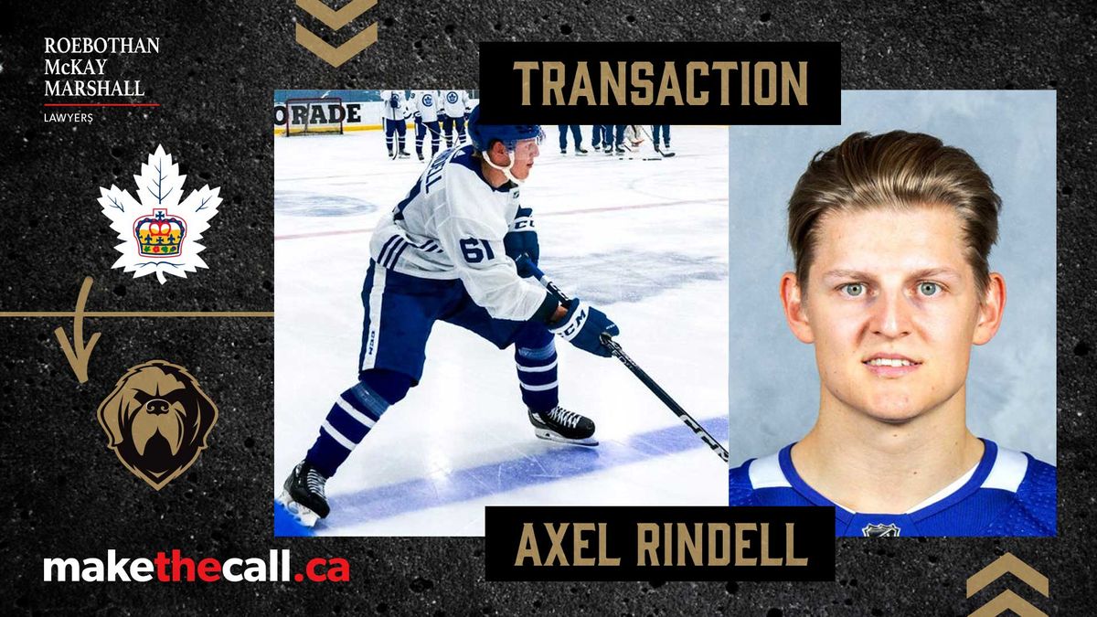 Axel Rindell Assigned To Growlers