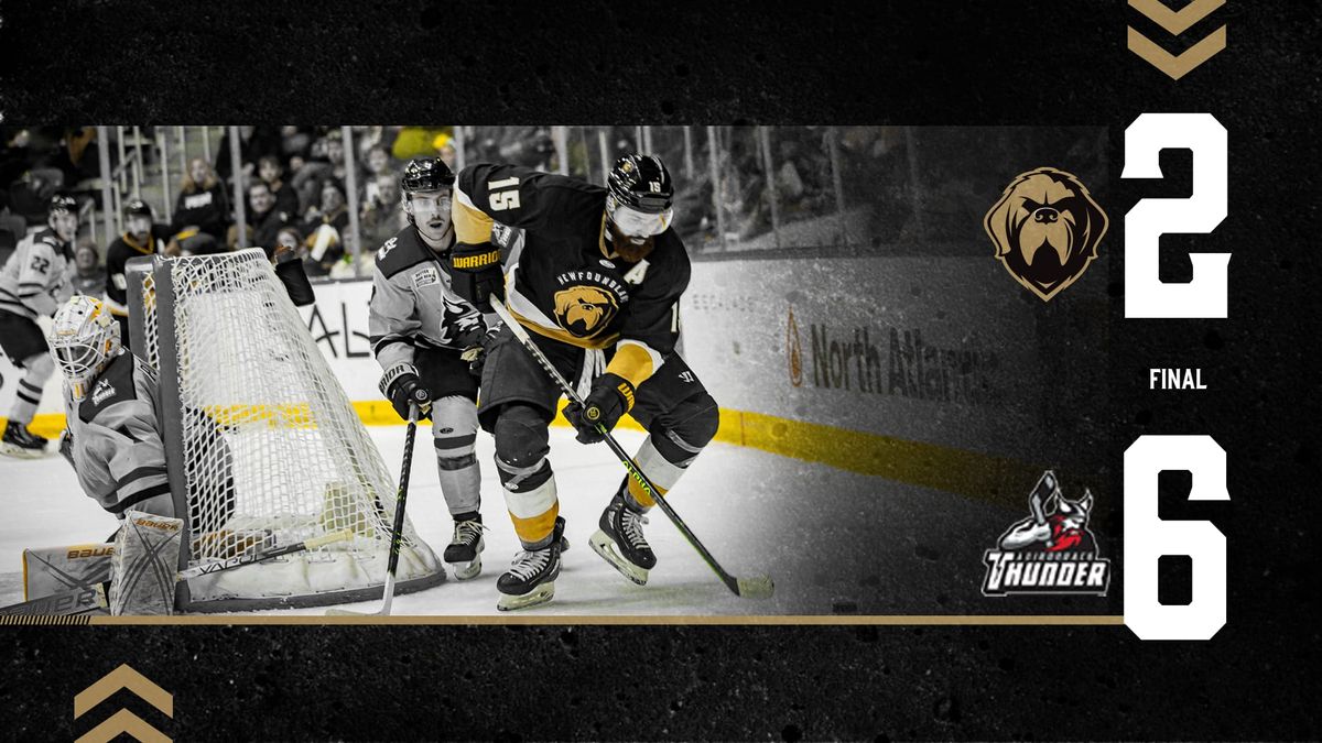 RECAP | GROWLERS TOPPED 6-2 BY THUNDER