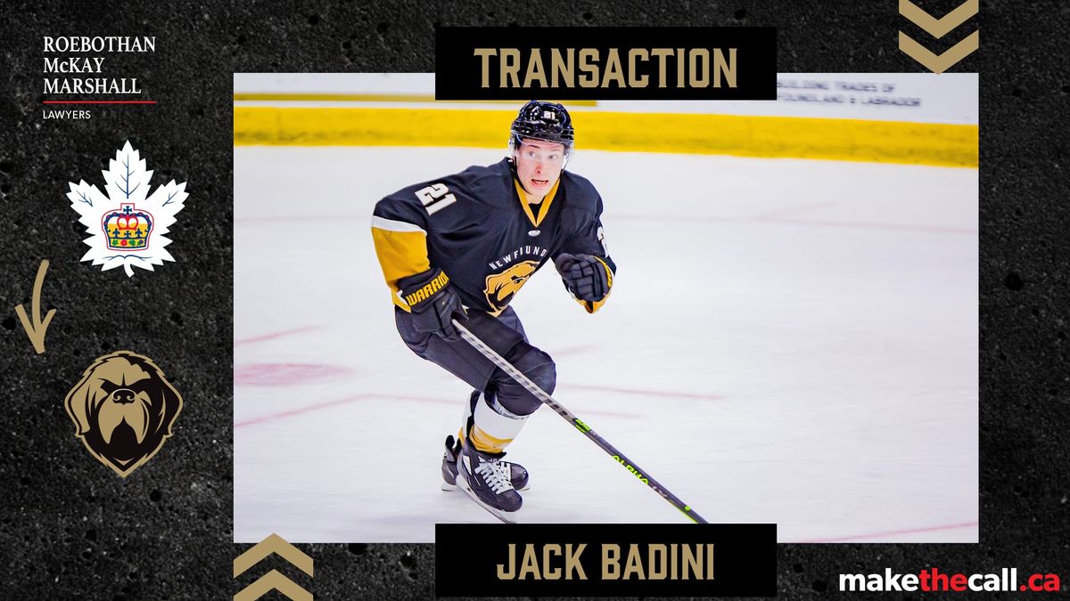 Jack Badini Assigned To Growlers