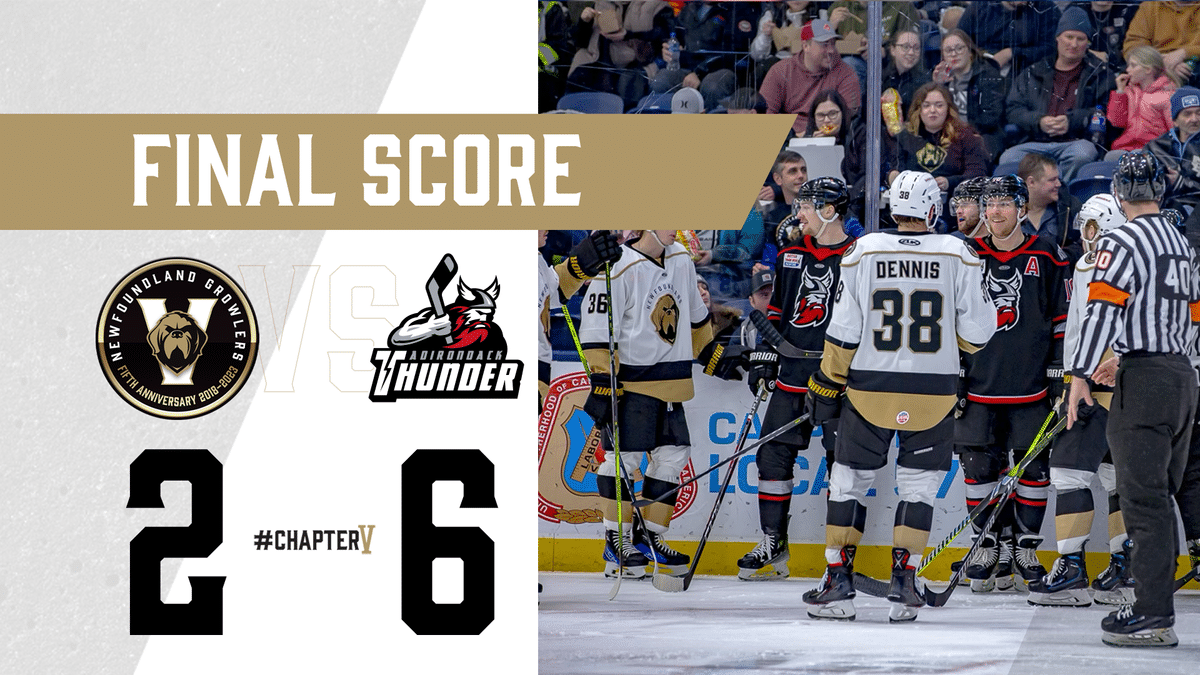 RECAP | GROWLERS DOWNED 6-2 BY THUNDER