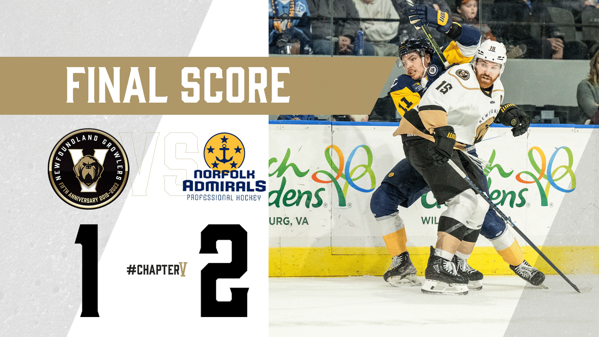 RECAP | GROWLERS FALL 2-1 TO ADMIRALS