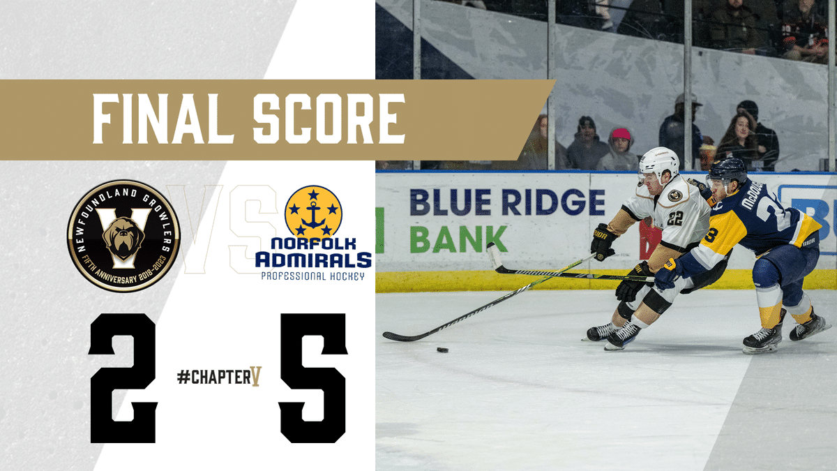 RECAP | GROWLERS FALL 5-2 TO ADMIRALS