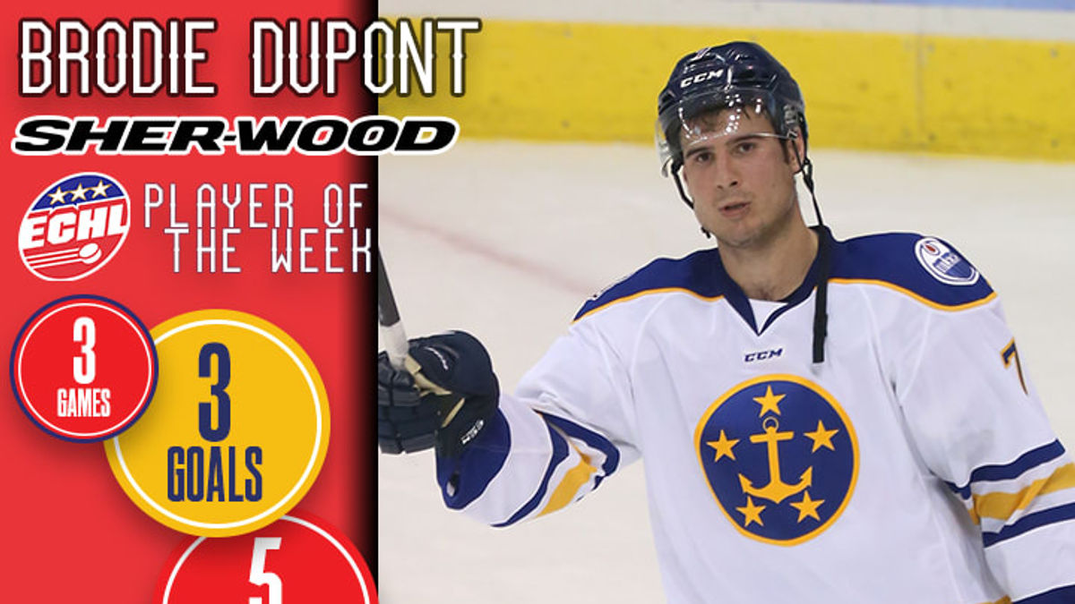 Dupont Named Sher-Wood ECHL Player of the Week
