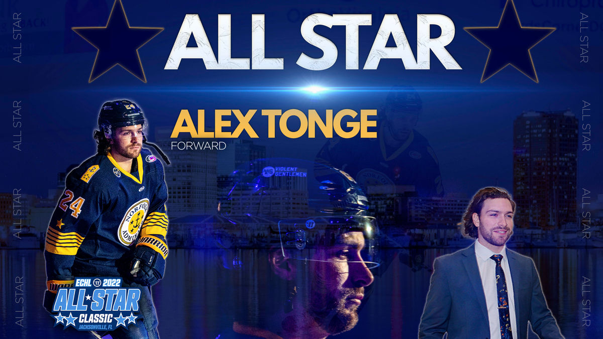 Alex Tonge Named To 2022 Warrior/ECHL All-Star Classic Roster