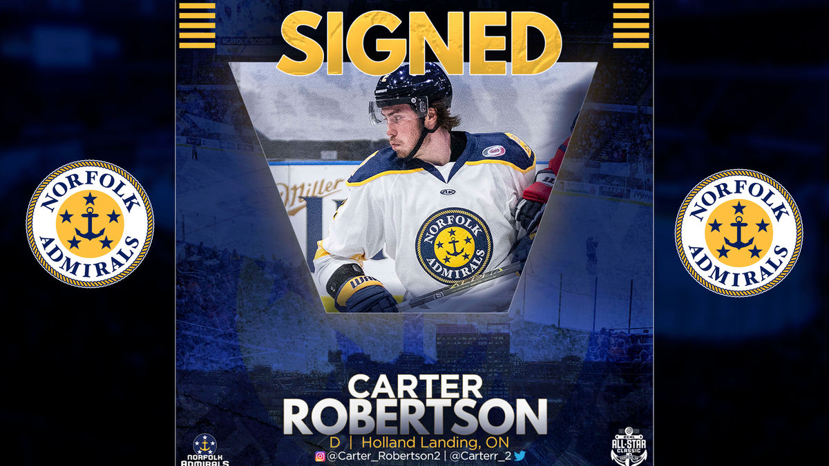 Carter Robertson Signs With Norfolk For Second Season
