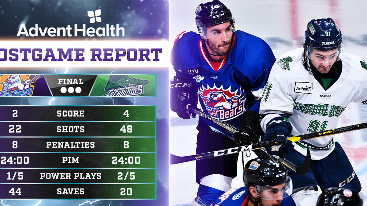 Solar Bears see nine-game home point streak halted in loss to Everblades