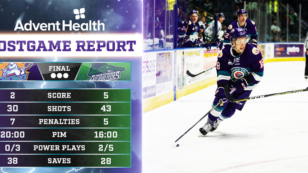 Solar Bears win streak halted in 5-2 loss to Everblades