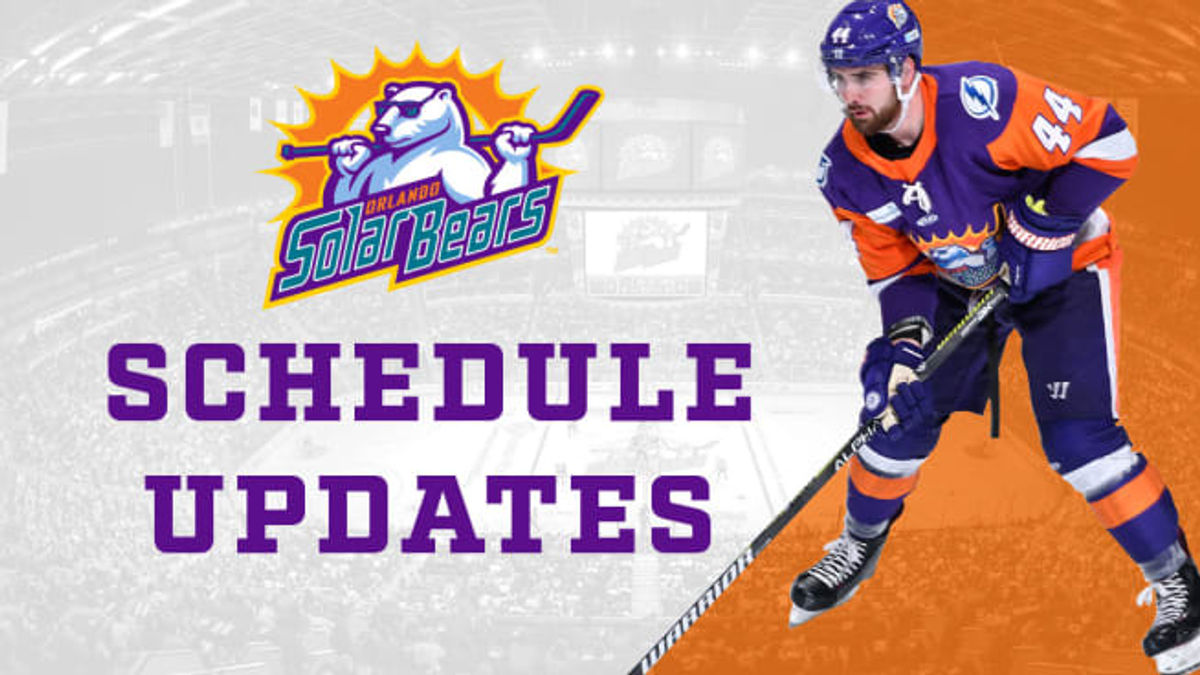 Solar Bears announce schedule changes