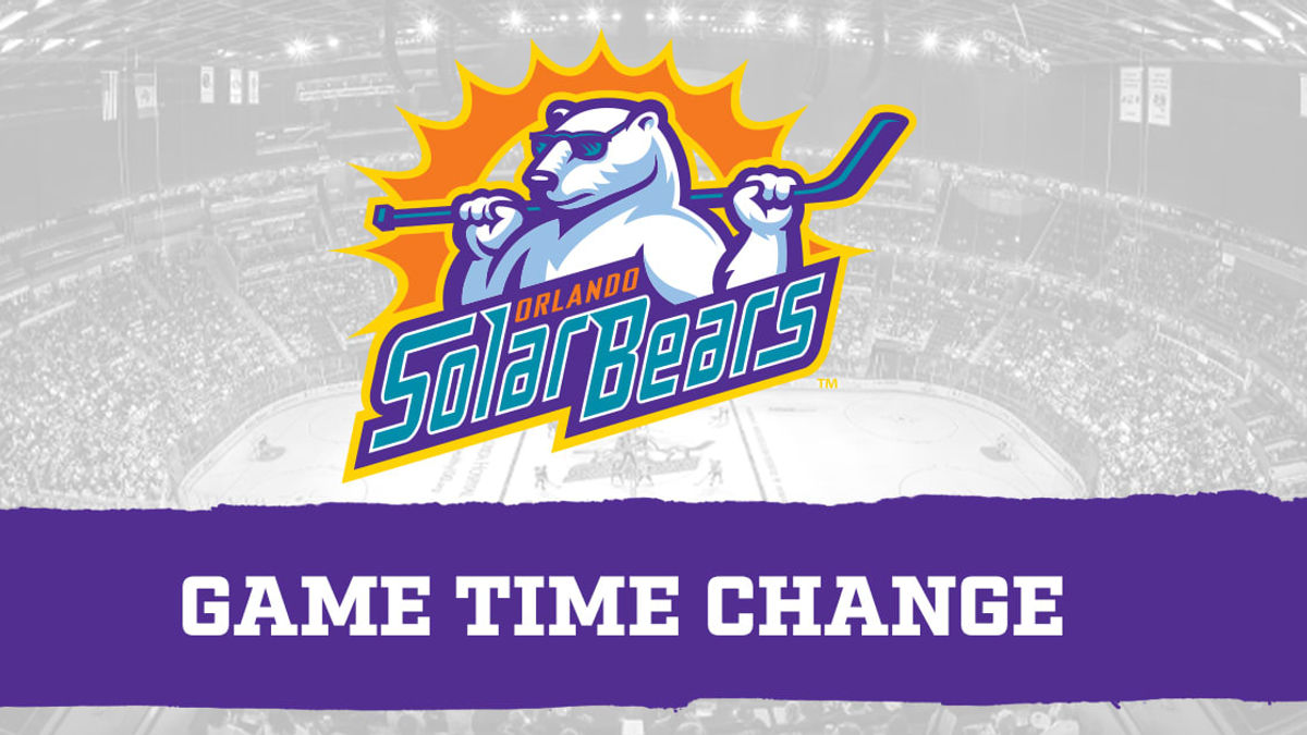 Solar Bears announce time change for Saturday, Jan. 25 game vs. Greenville