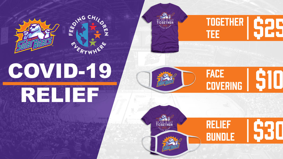 Orlando Solar Bears to sell face coverings and t-shirts to benefit Feeding Children Everywhere
