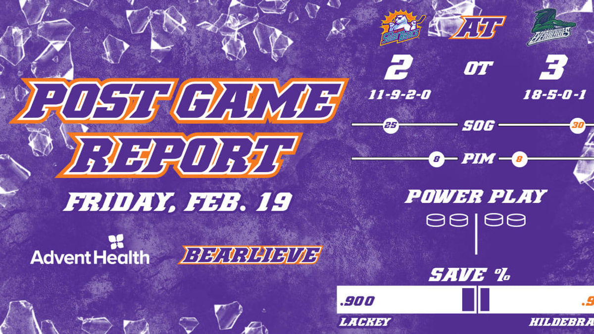 Solar Bears earn point in 3-2 OT loss to &#039;Blades to wrap up road trip