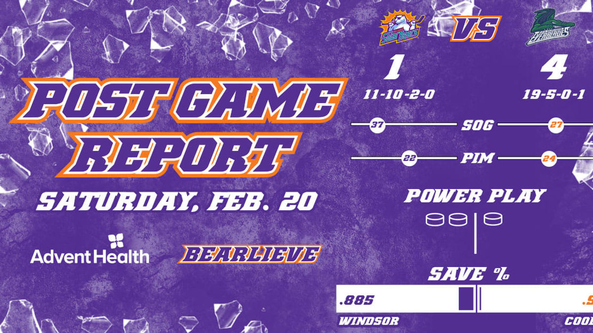 Coughler scores again, but Solar Bears fall 4-1 in homecoming