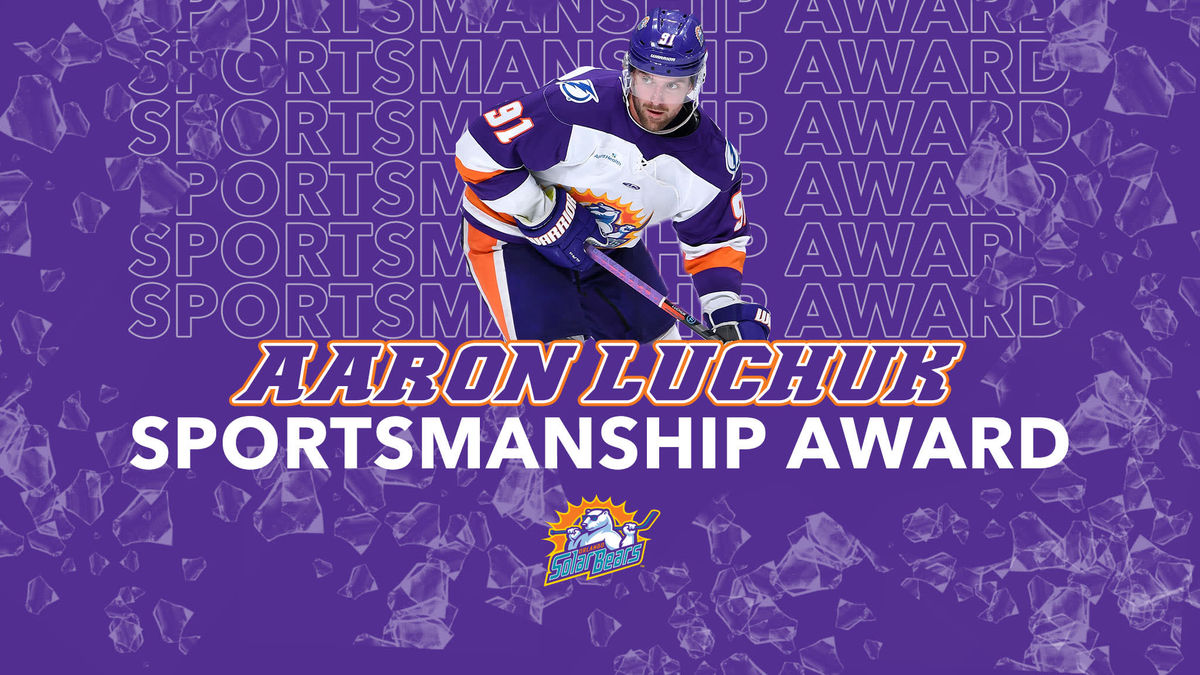 Aaron Luchuk receives 2020-21 ECHL Sportsmanship Award