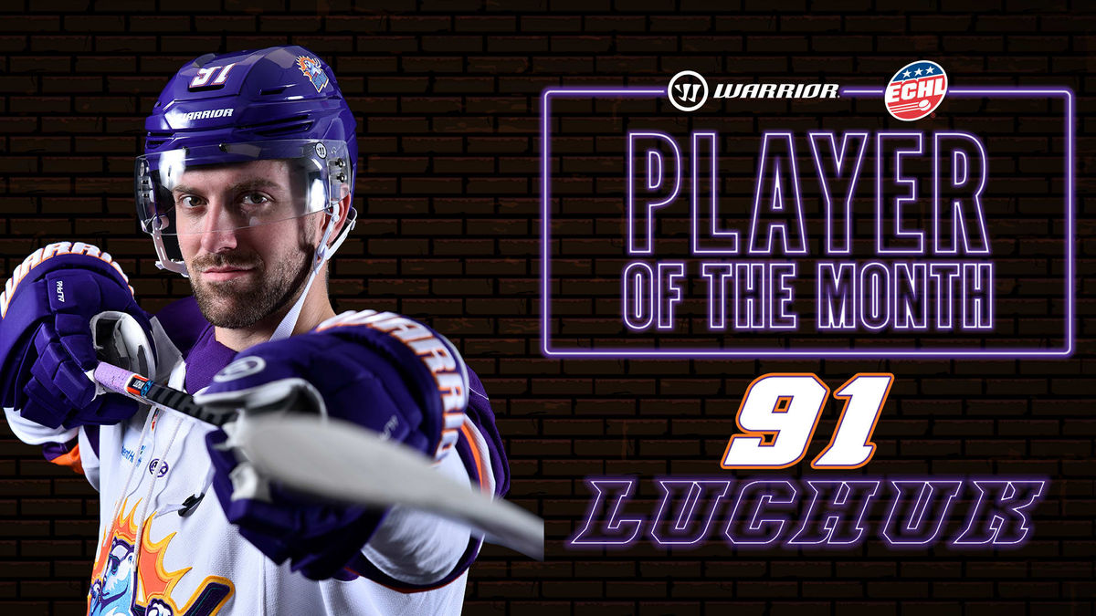 Aaron Luchuk named Warrior Hockey ECHL Player of the Month