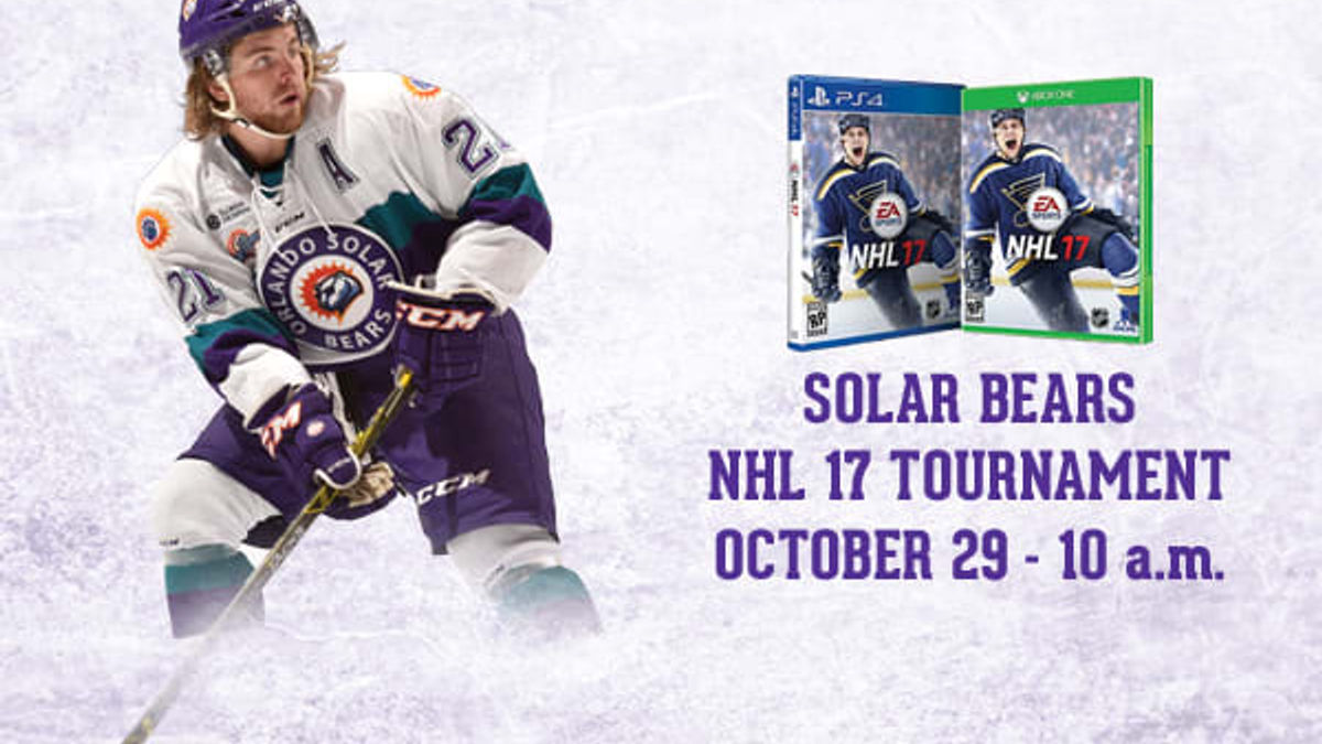 Solar Bears to host EA: NHL 17® Xbox One tournament on Oct. 29