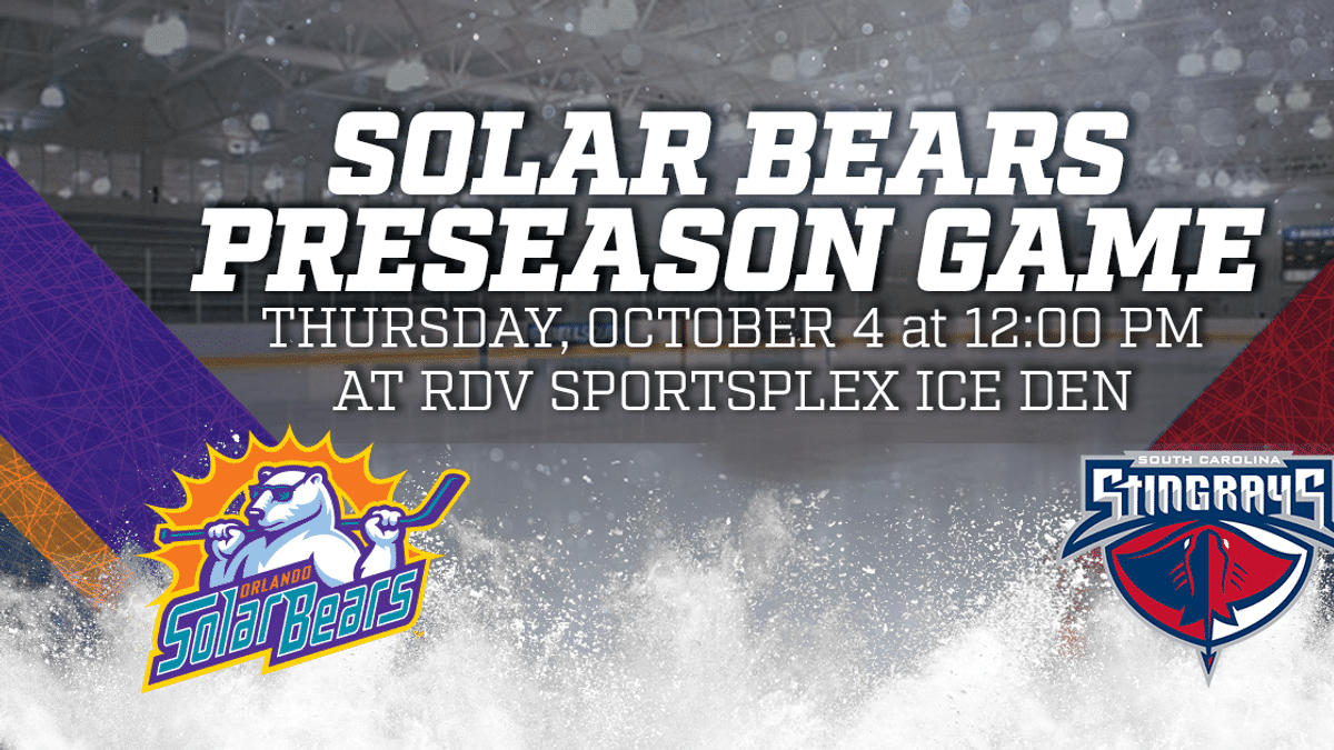 Solar Bears to host preseason game at RDV Sportsplex Ice Den