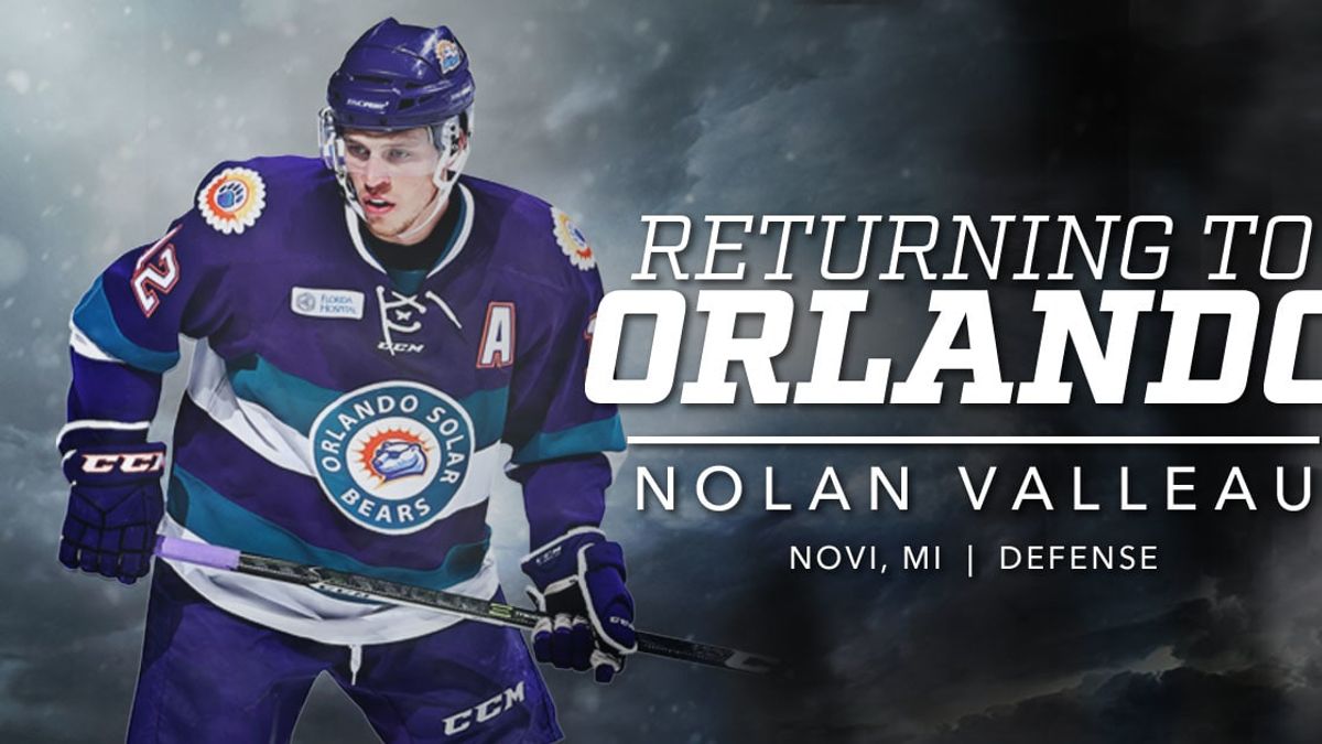 ECHL All-Star Nolan Valleau returns to Solar Bears