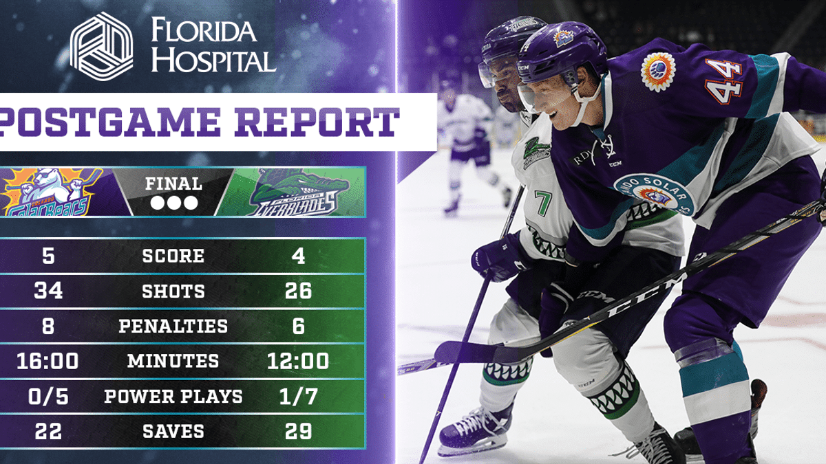 Olson lifts Solar Bears to 5-4 win over Everblades