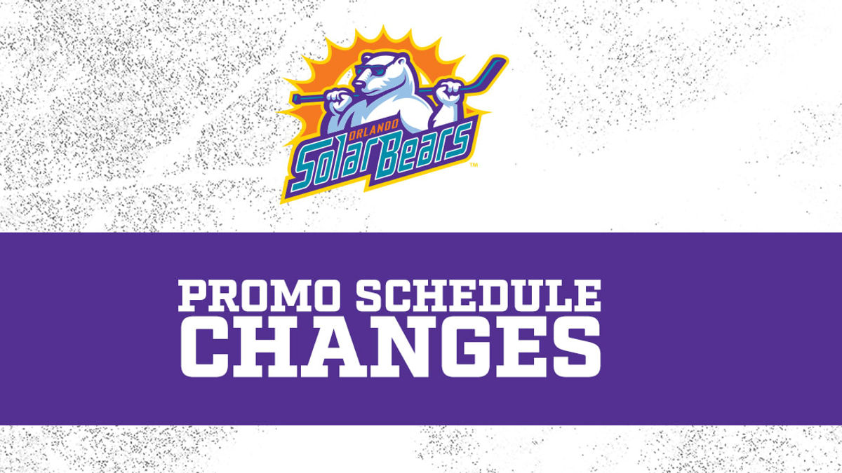 Solar Bears make adjustment to promotional schedule