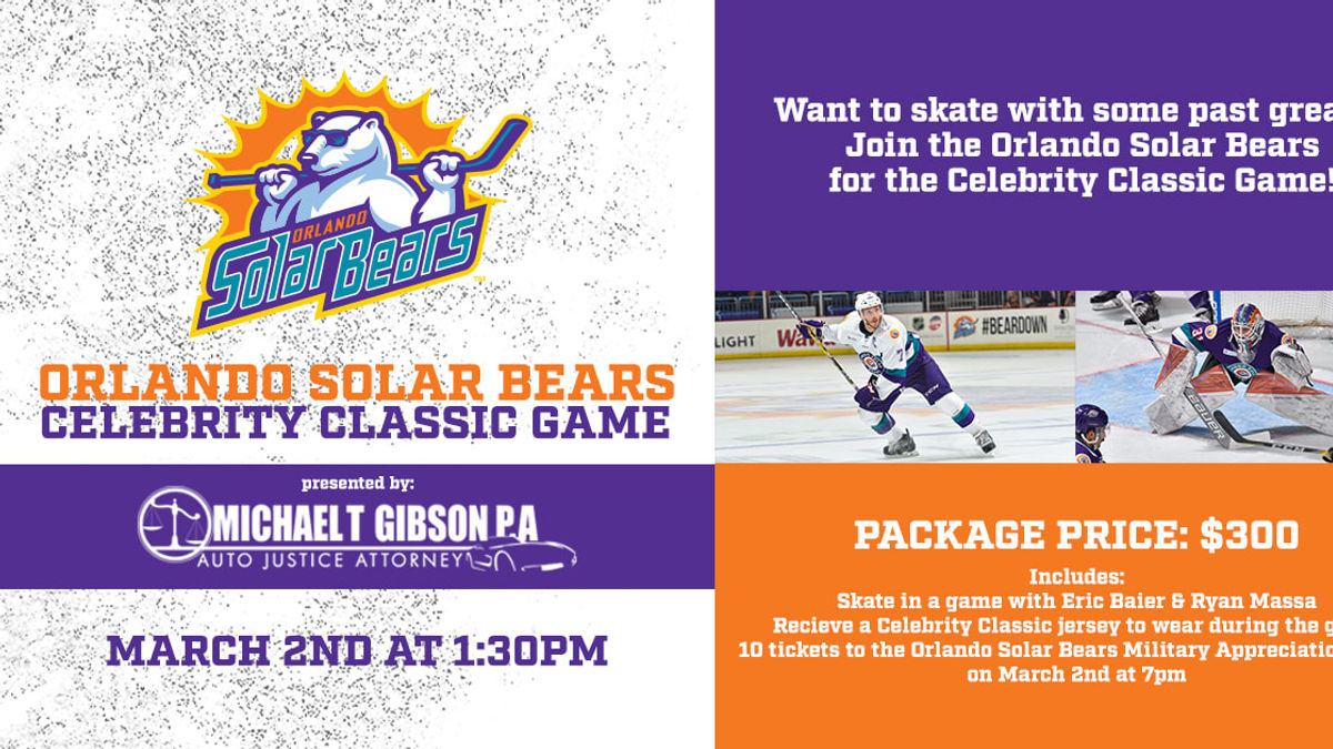 Solar Bears Celebrity Classic Game set for March 2