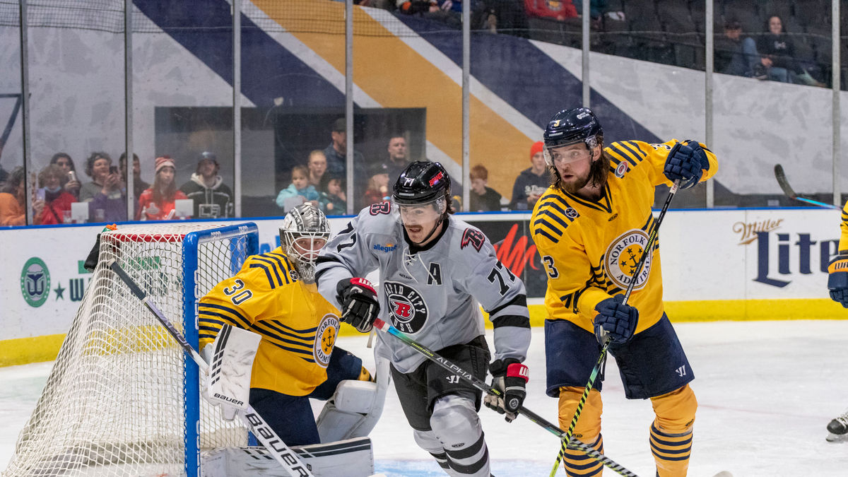 RUSH RIDE FOUR-GOAL SECOND TO 5-4 WIN OVER ADMIRALS