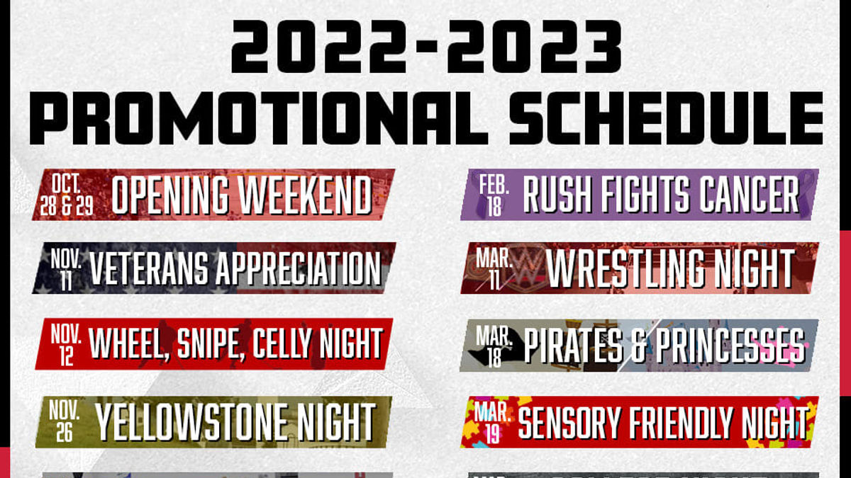RUSH ANNOUNCE 2022-23 PROMOTIONAL SCHEDULE