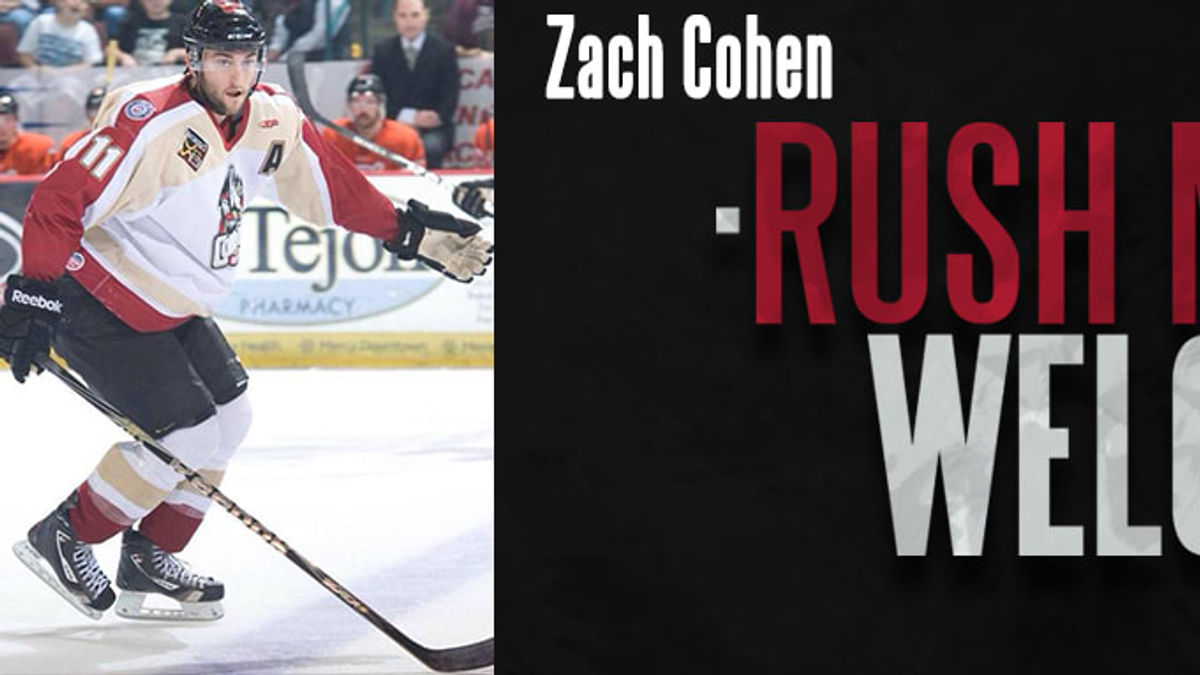 COHEN ADDED TO FRONT LINES FOR 2015-16 SEASON