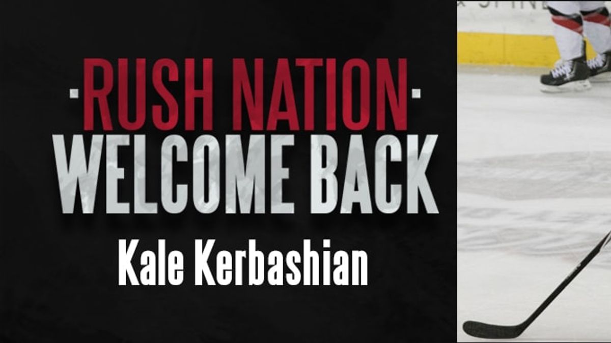 KERBASHIAN RETURNS TO THE RUSH FOR 2015-16