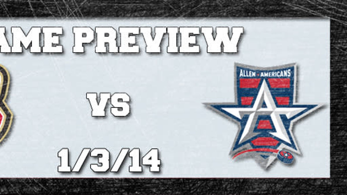 GAME PREVIEW: RUSH vs AMERICANS 1/3/14