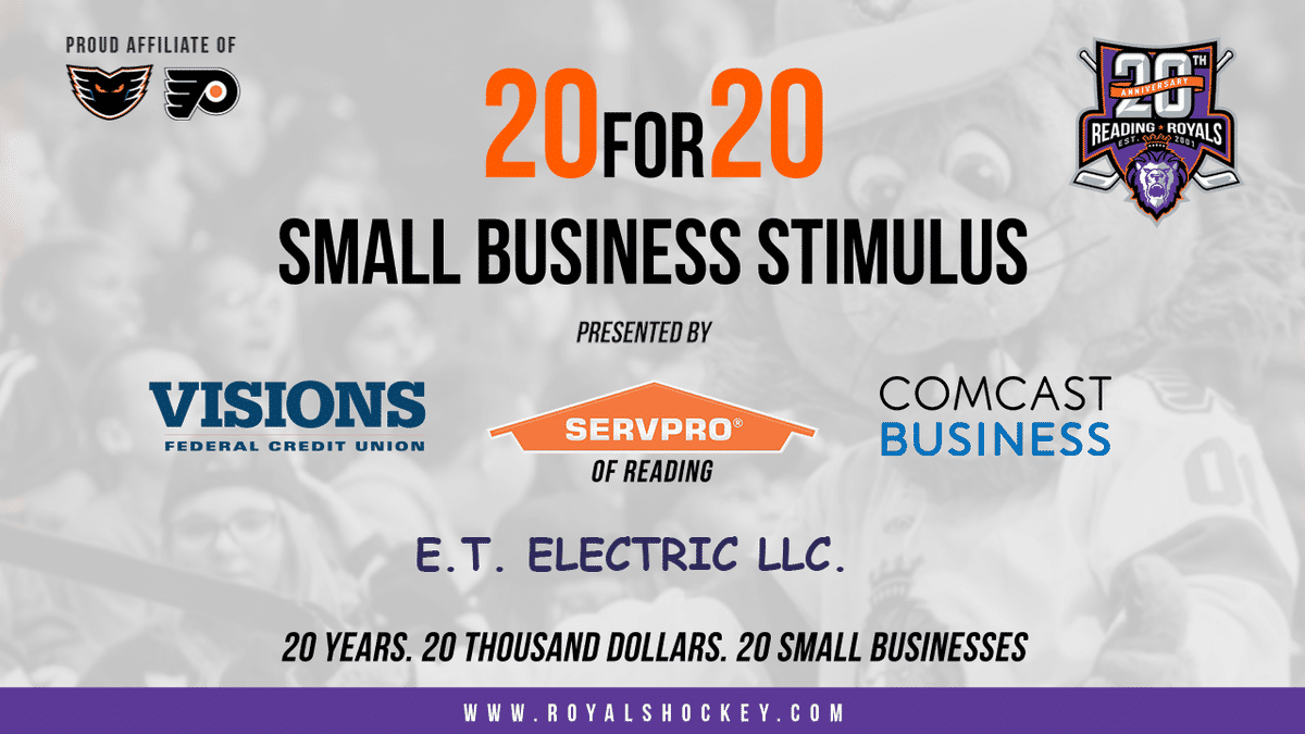 Reading Royals Proudly Announce 20 Recipient Businesses of Its Royals 20f or 20 Small Business Stimulus Plan