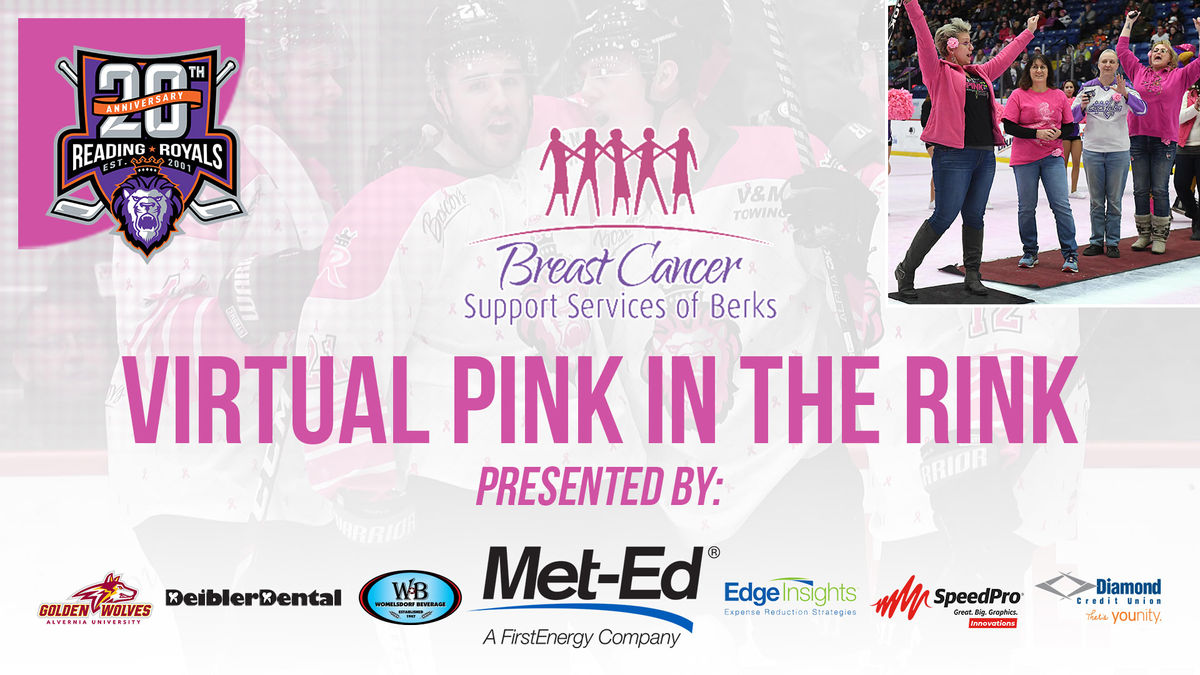 Reading Royals Announce First-Ever Virtual Pink in the Rink Game Presented by Met-Ed
