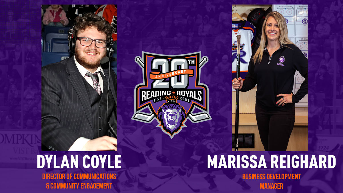 Royals announce Dylan Coyle as director of communications and community engagement and Marissa Reighard business development manager
