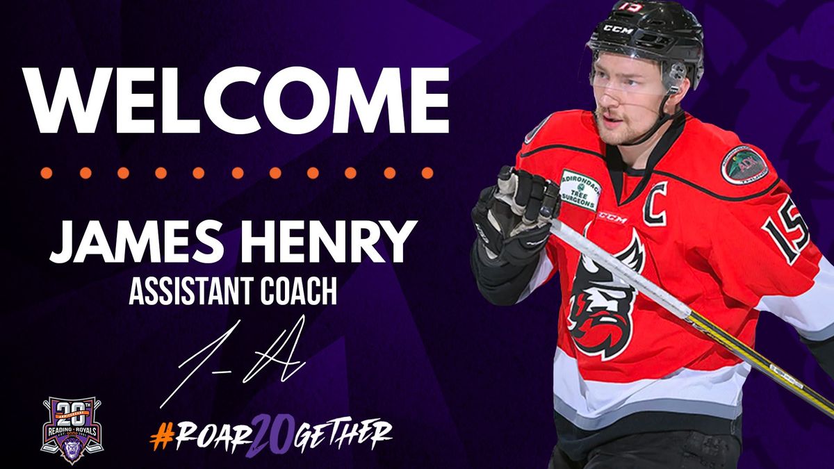 James Henry, former Adirondack Thunder captain, named assistant coach of Reading Royals