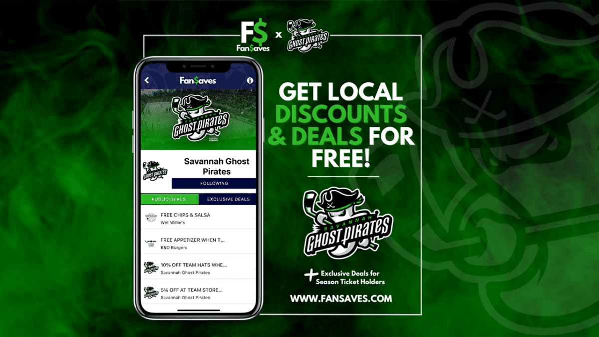 Savannah Ghost Pirates Partner with FanSaves to Offer Fans Digital Coupon Book