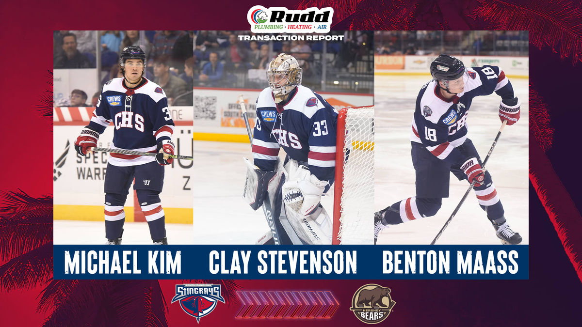 Trio of Stingrays Recalled to Hershey for Calder Cup Run