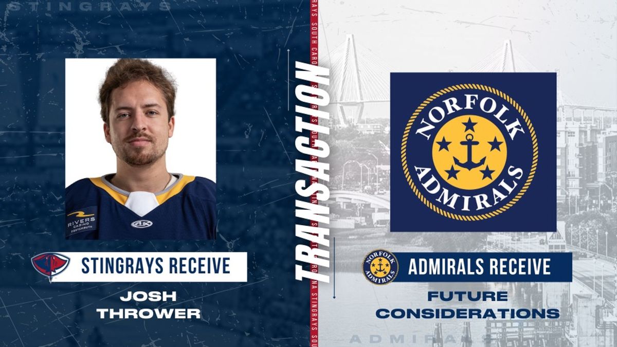 STINGRAYS ACQUIRE JOSH THROWER FROM NORFOLK AND TRADE COLE FRASER TO CINCINNATI