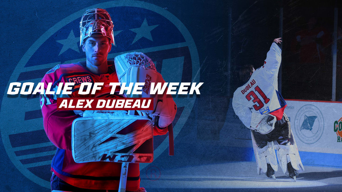 Alex Dubeau Named ECHL Goaltender of the Week