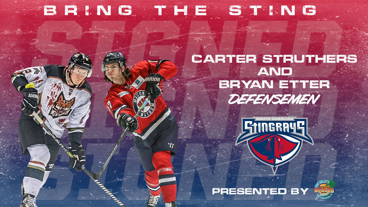 STINGRAYS ADD ETTER AND STRUTHERS TO BLUELINE