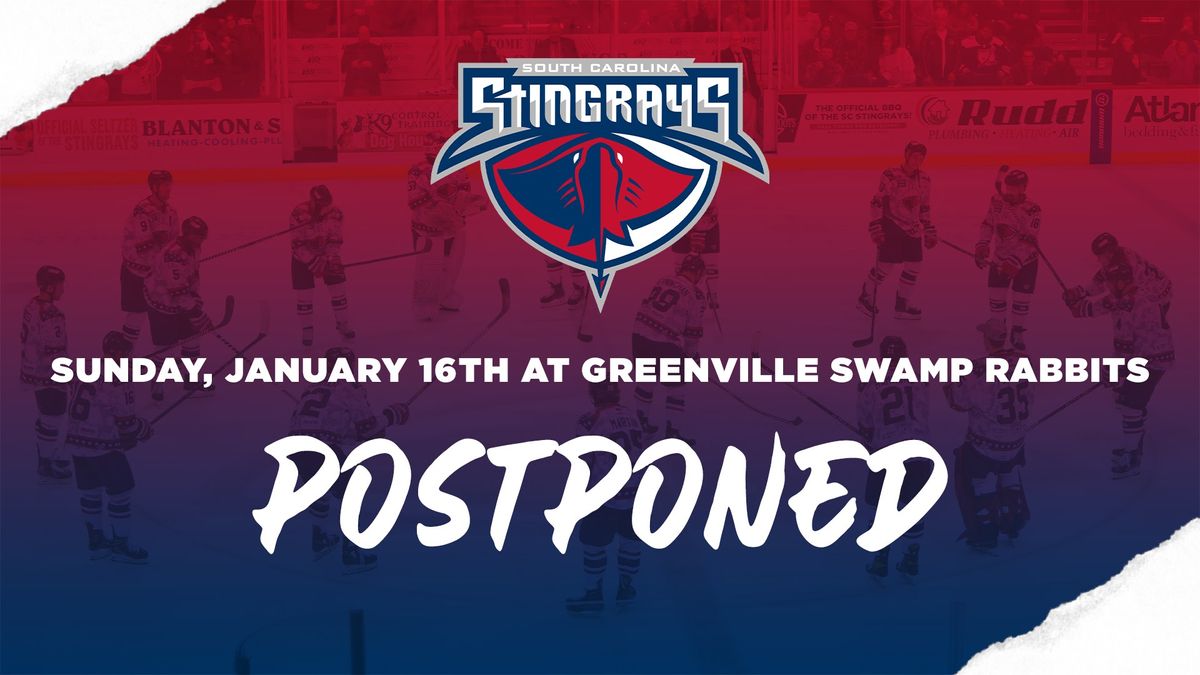 Stingrays Postpone Sunday Game Due to Inclement Weather
