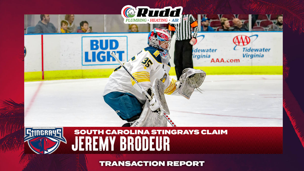 Stingrays Add Experienced Goaltender Jeremy Brodeur